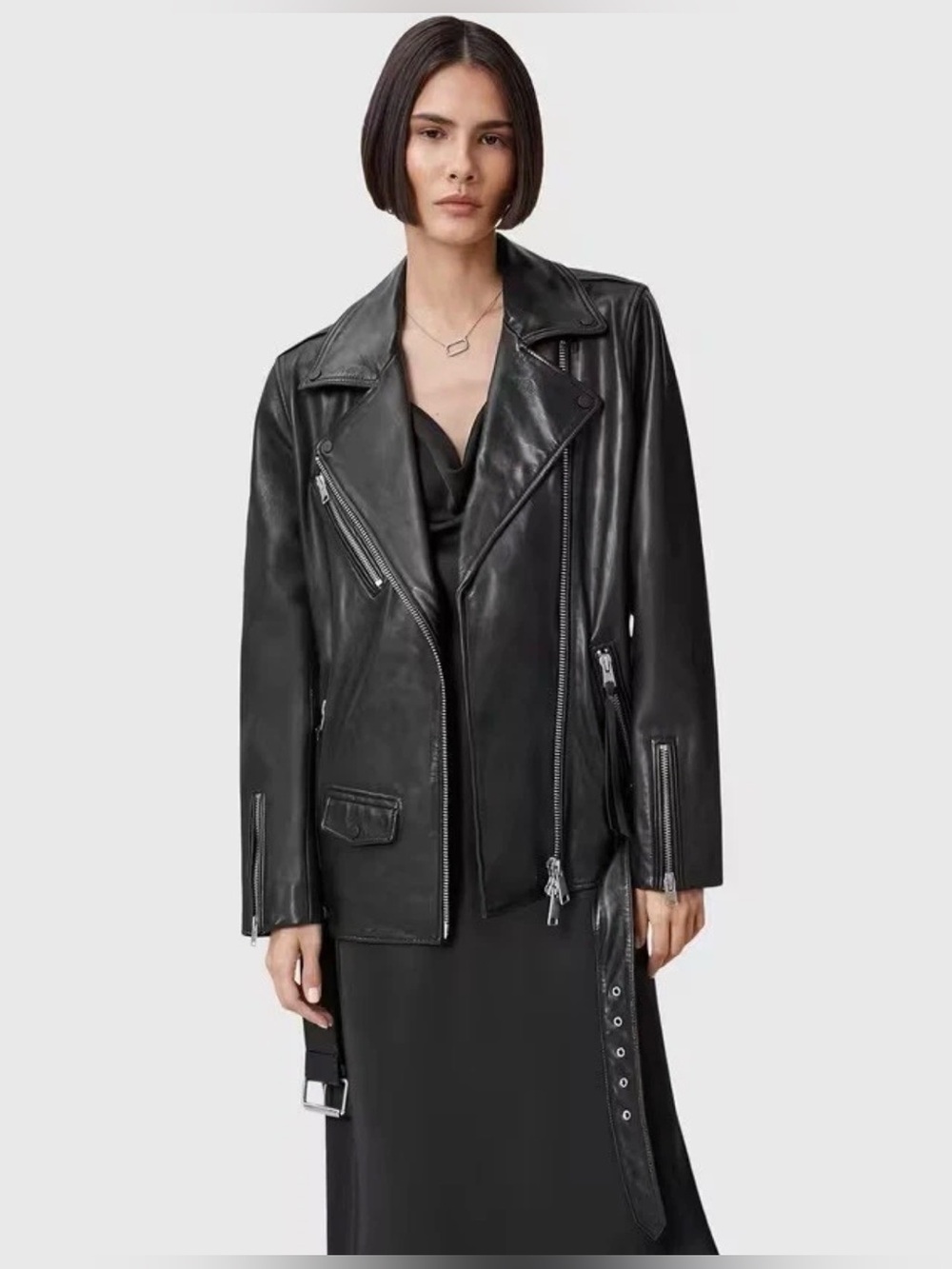AllSaints Women's Billie Leather Biker Jacket